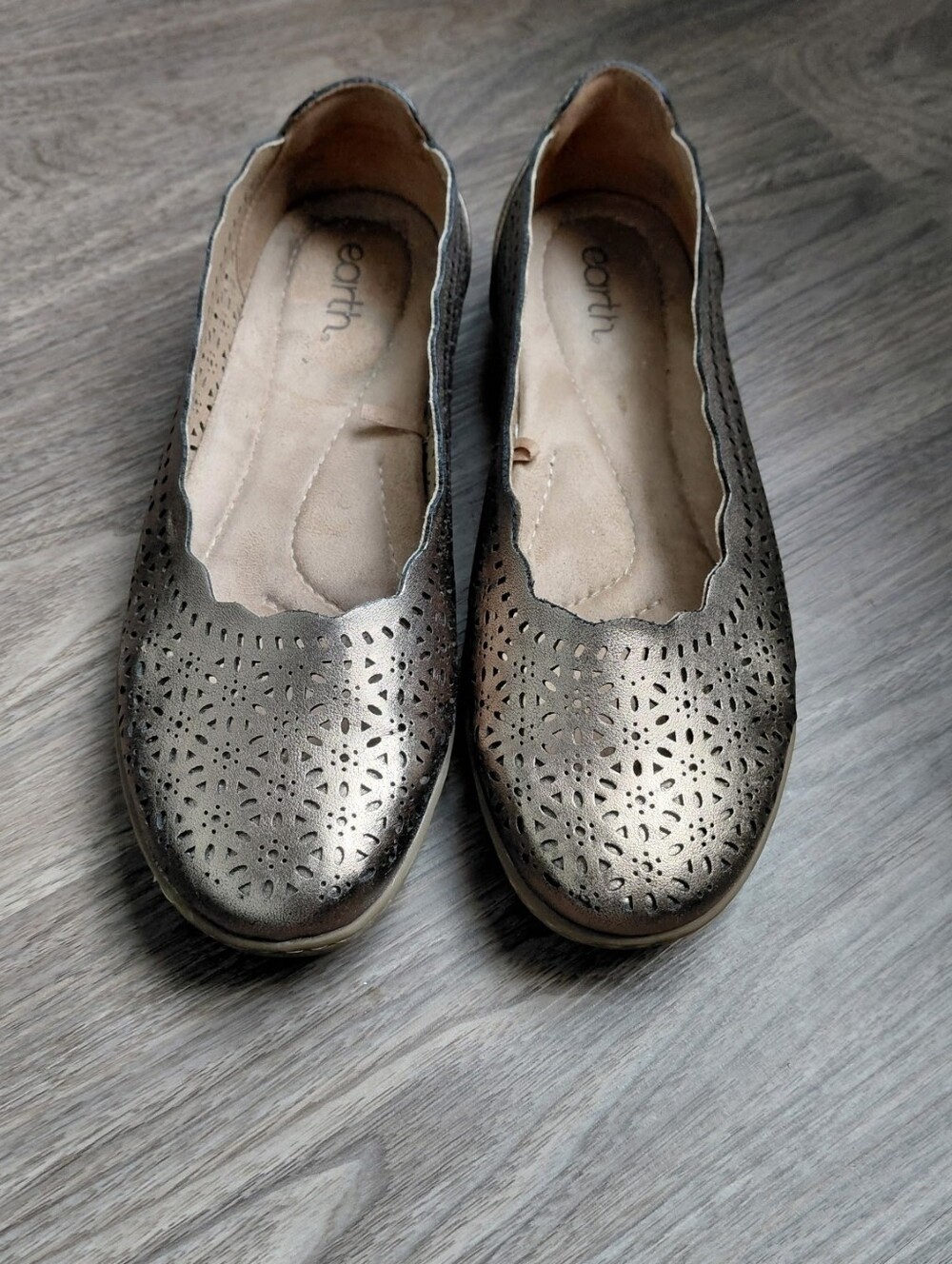 Earth Metallic Pewter Laser-Cut Flats